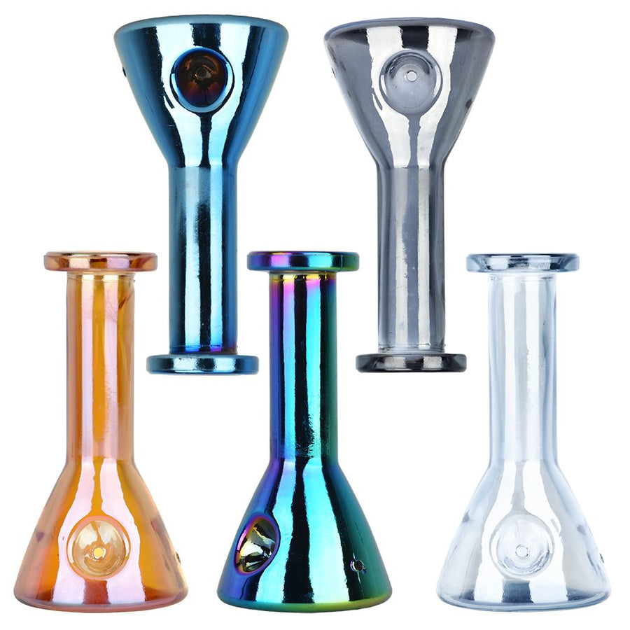 Electroplated Beaker Glass Hand Pipe - 5" / 5ct - Headshop.com