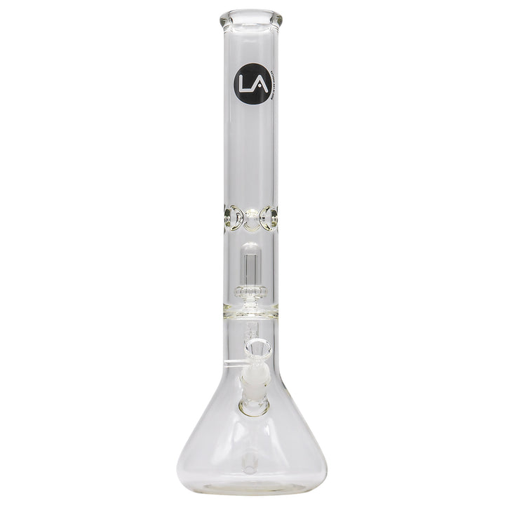 LA Pipes Thick Glass Beaker Showerhead Perc Bong - Headshop.com