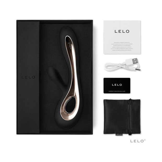 LELO SORAYA 2 Rechargeable Rabbit Vibrator Black - Headshop.com