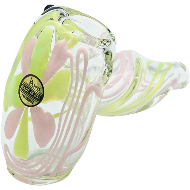 LA Pipes Green Slyme and Bubble Gum Twist Hammer Pipe - Headshop.com