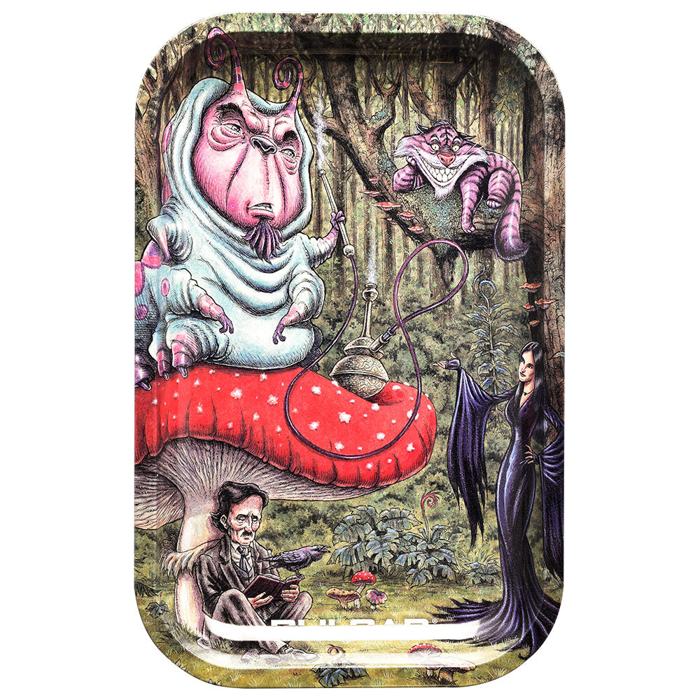 Pulsar Metal Rolling Tray - 11"x7"/Malice in Wonderland - Headshop.com