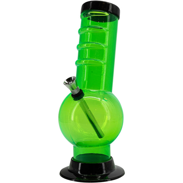 Acrylic Bent Neck Bubble Base Bong 9-12" Acrylic Bent Neck Bubble Base Bong 9-12"