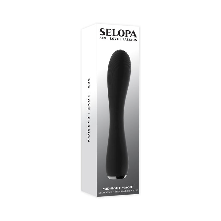 Selopa Midnight Magic Rechargeable Vibrator Silicone Black - Headshop.com