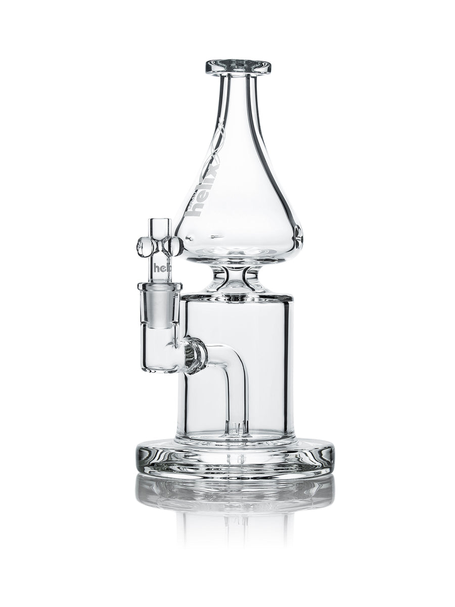 Helixâ„¢ Clear Straight Base w/ Fixed Downstem Water Pipe - Headshop.com