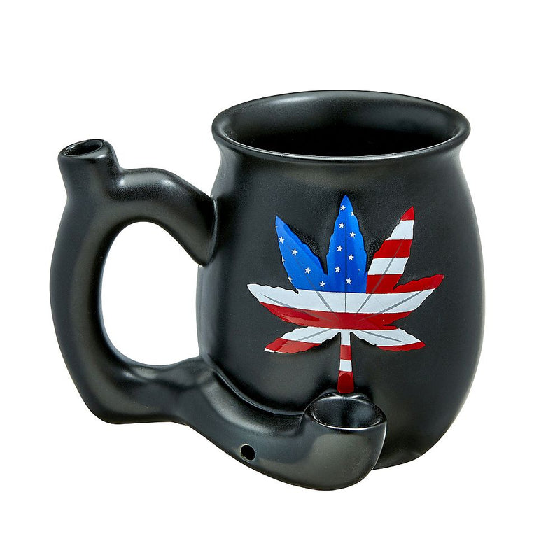 embossed patriotic leaf roast & toast mug - Headshop.com