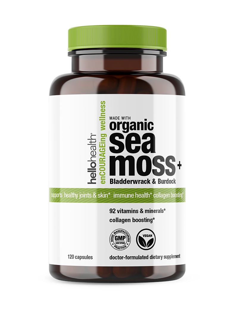 Organic Irish Sea Moss Capsules with Burdock Root & Bladderwrack - Headshop.com