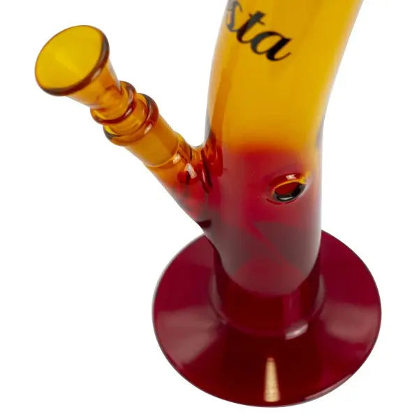 13.5" Rasta Colored Glass Water Pipe w/ Lion Logo - Headshop.com