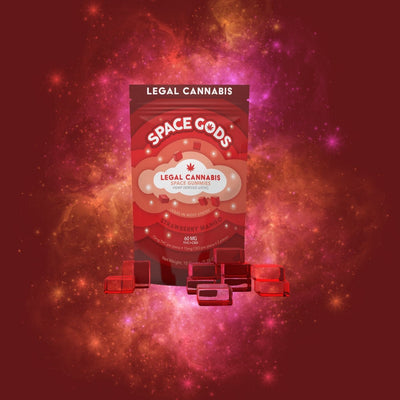 Space Gummies | Strawberry Mango | Delta 9 + CBD 10CT Bag - Headshop.com