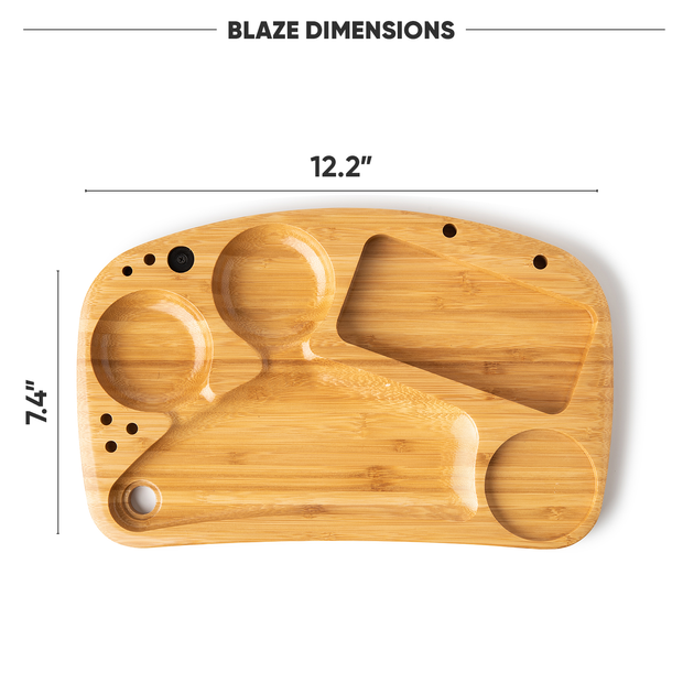BLAZE Wooden Rolling Tray - Headshop.com