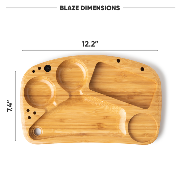 BLAZE Wooden Rolling Tray - Headshop.com