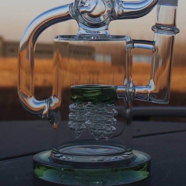 Approx. 11.5" Recycler Style Water Pipe w/ Dual Percs - Headshop.com