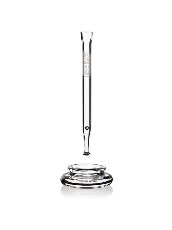 GRAV® Quartz Vape Straw with Dab Dish GRAV® Quartz Vape Straw with Dab Dish