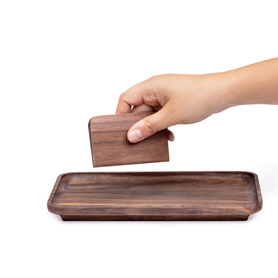 Marley Natural Black Walnut Rolling Tray - Headshop.com