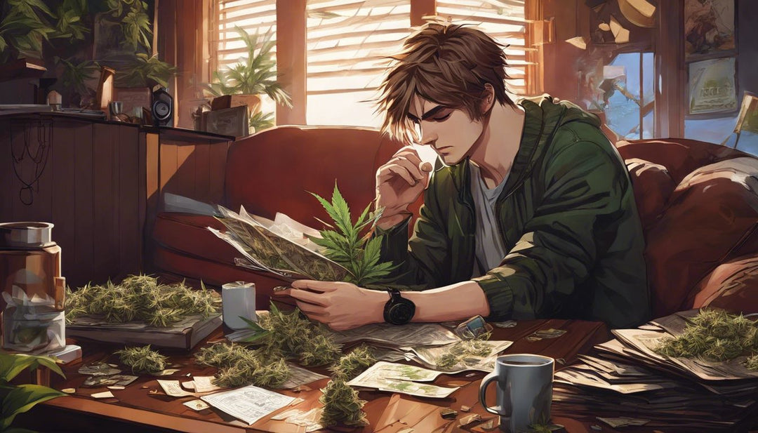 A man in his mid-20s is rolling a cross blunt.