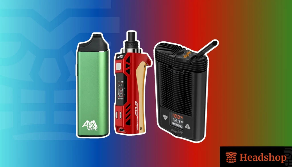 A woman browsing disposable vape options on an online shop.