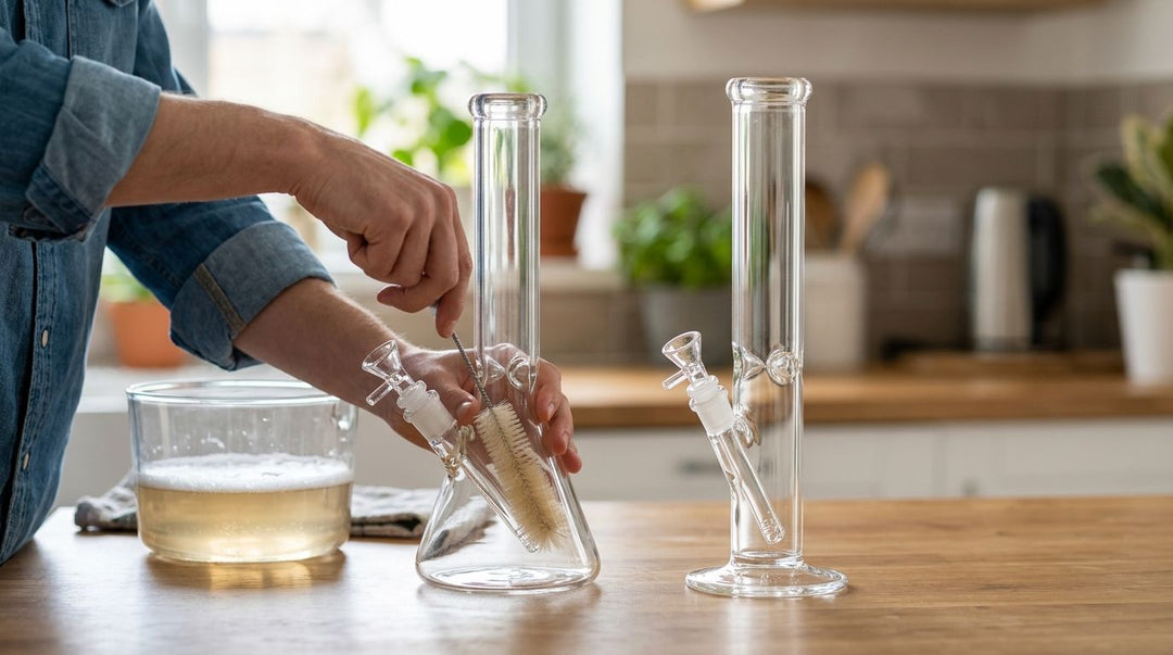 Is a beaker bong harder to clean than a straight-tube bong?