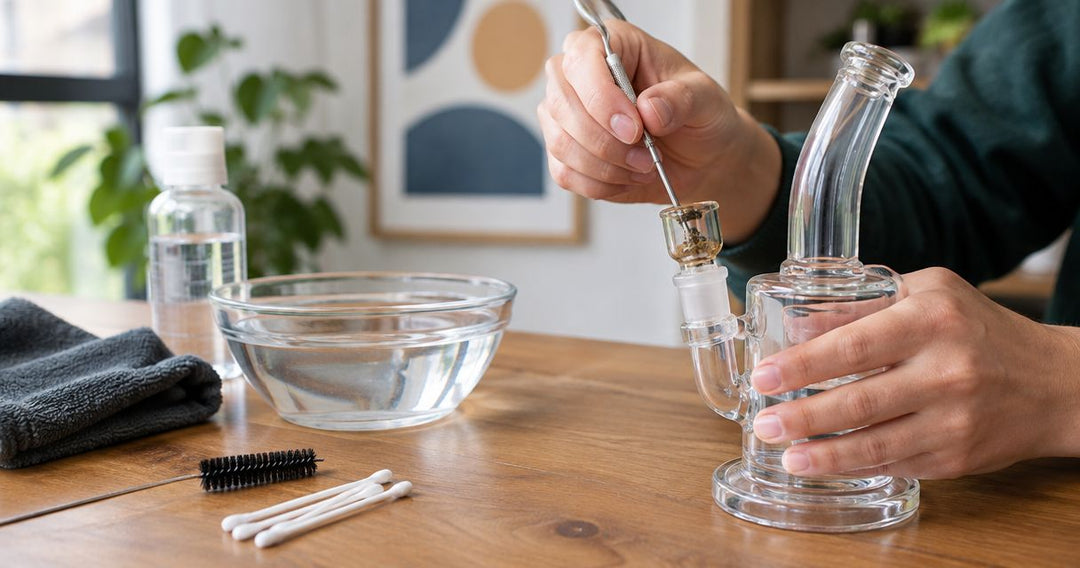 How do you clean a dab rig bowl without breaking it?