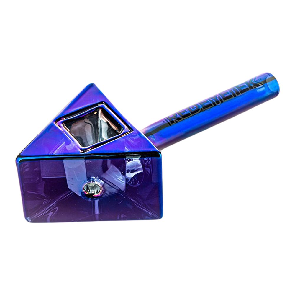 Red Eye Tek Terminator Finish Infinity Bowl Triangle Glass Hand Pipe - Headshop.com