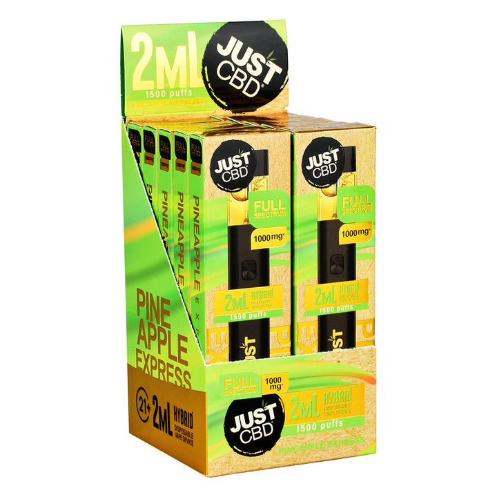 10PC DISP - JUST CBD Full Spectrum CBD Disposable Vape- 2ml / Pineapple Express - Headshop.com