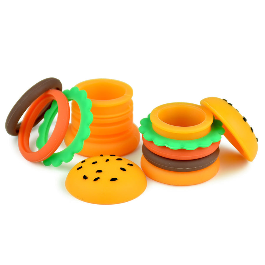 Silicone Hamburger Storage Container - 5ml - 40PC DISPLAY - Headshop.com