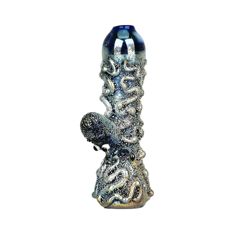 Curious Kraken Metallic Electroplated Glass Chillum - 3.5" - Headshop.com