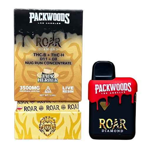 Roar x Packwoods Nug Run Concentrate 3500MG LIVE RESIN THC-B + THC-H, D11 +D8 - Jack Herber - Headshop.com