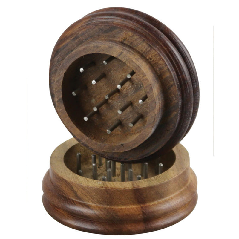 Wood 2pc Grinder | 2 Inch Round - Headshop.com