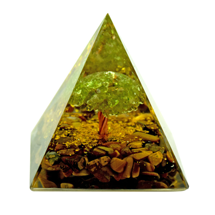 Tree of Life Orgonite Pyramid - 2.5" - Headshop.com