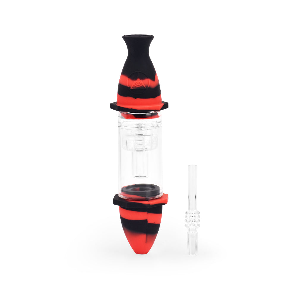 Ritual - 7'' Silicone Deluxe Nectar Collector - Black & Red - Headshop.com