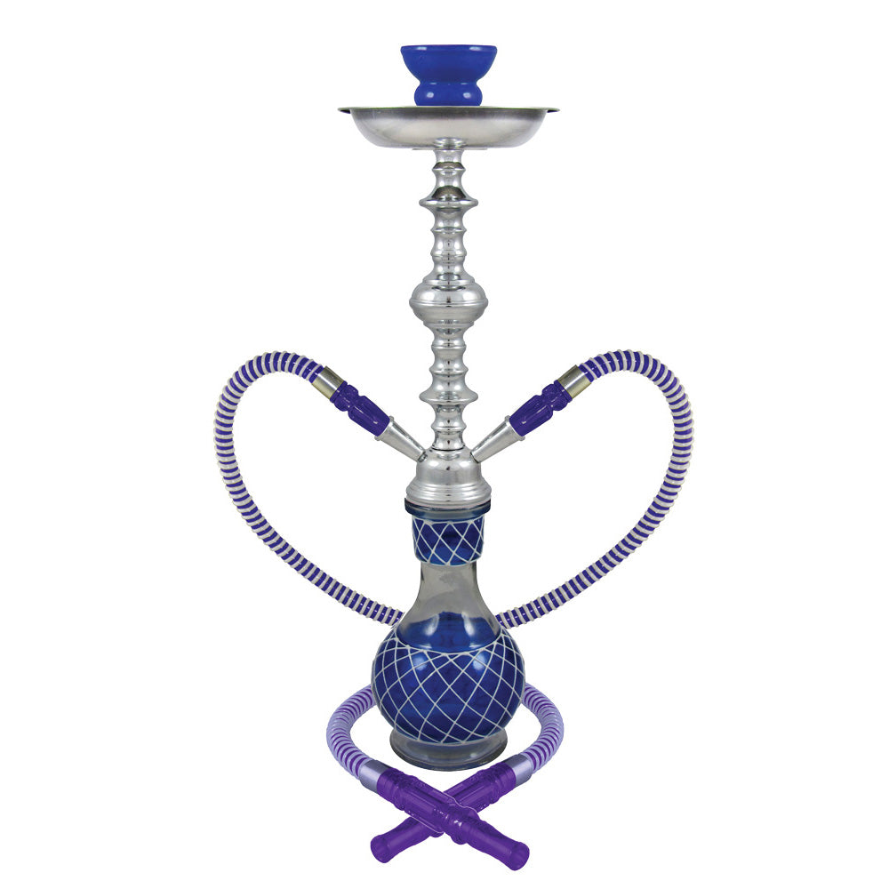 19" Nicolette 2-Hose Premium Hookah - Colors Vary - Headshop.com