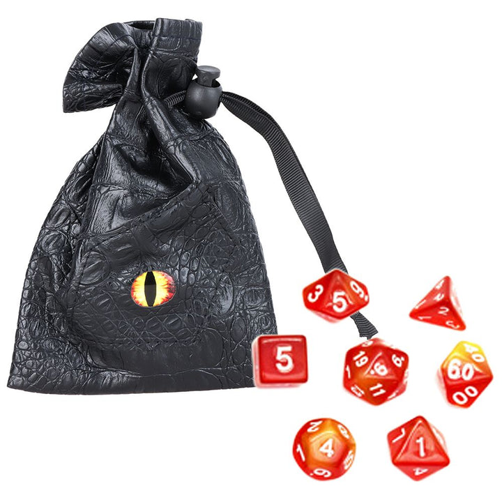 Dragon Eye Storage Pouch & Gaming Dice | 7pc Set - Headshop.com