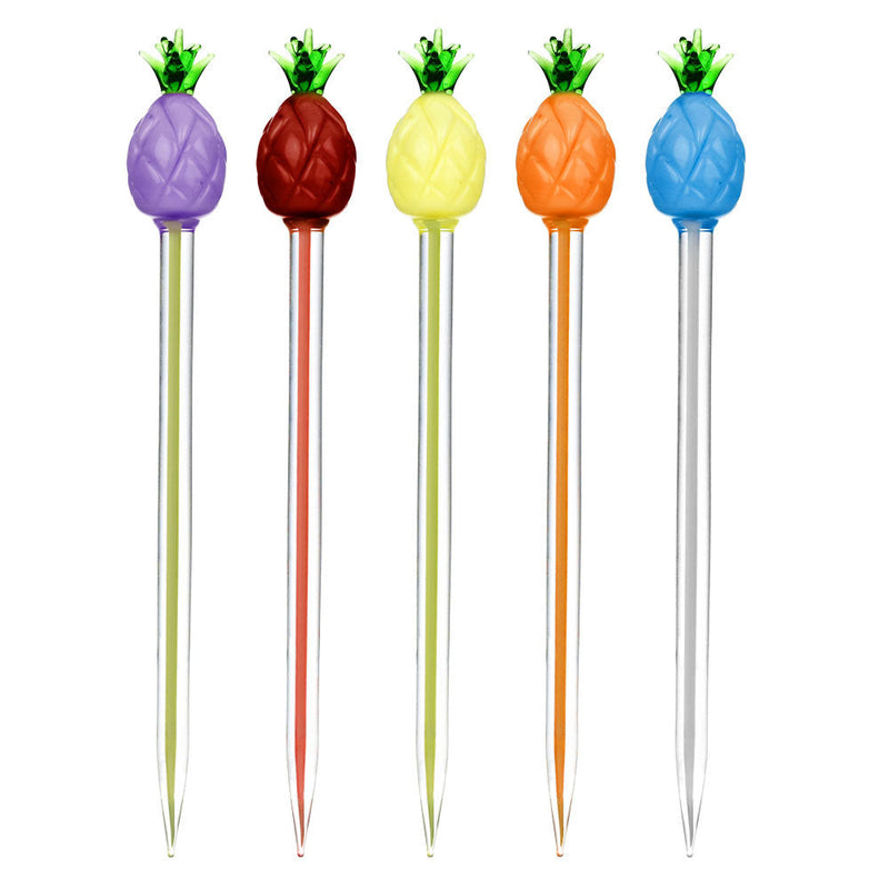 Pineapple Glass Dab Tool - 5" / Colors Vary - Headshop.com