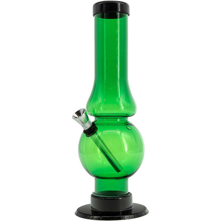 JM Enterprises  6-9" Acrylic Straight Tube Bubble Flare Bong - Multiple Colors