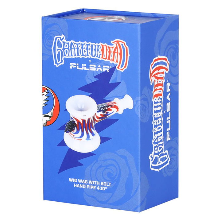 Grateful Dead x Pulsar Bolt Wig Wag Glass Hammer Hand Pipe - 4" - Headshop.com