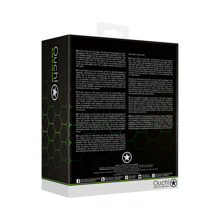 Ouch! Glow in the Dark Bed Bindings Restraint Kit Neon Green - Headshop.com