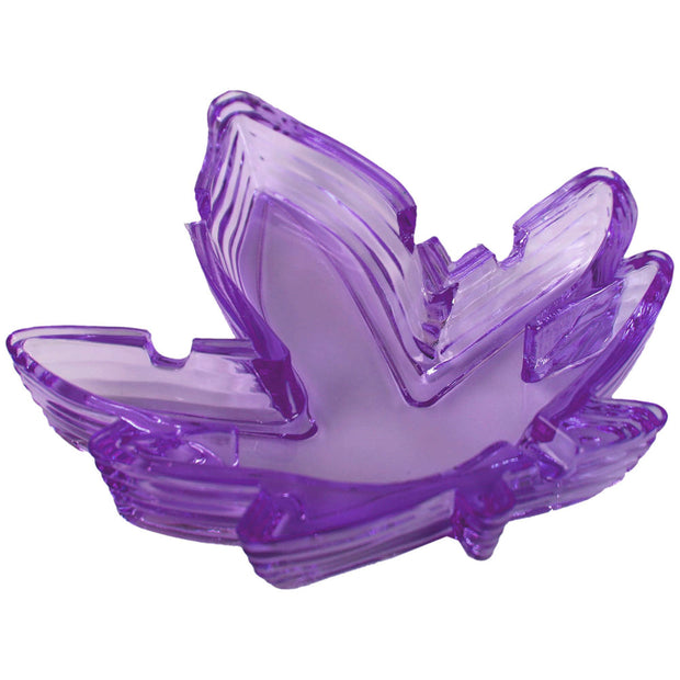 Pot Leaf Ashtray Assorted Color 4-Pack - Headshop.com