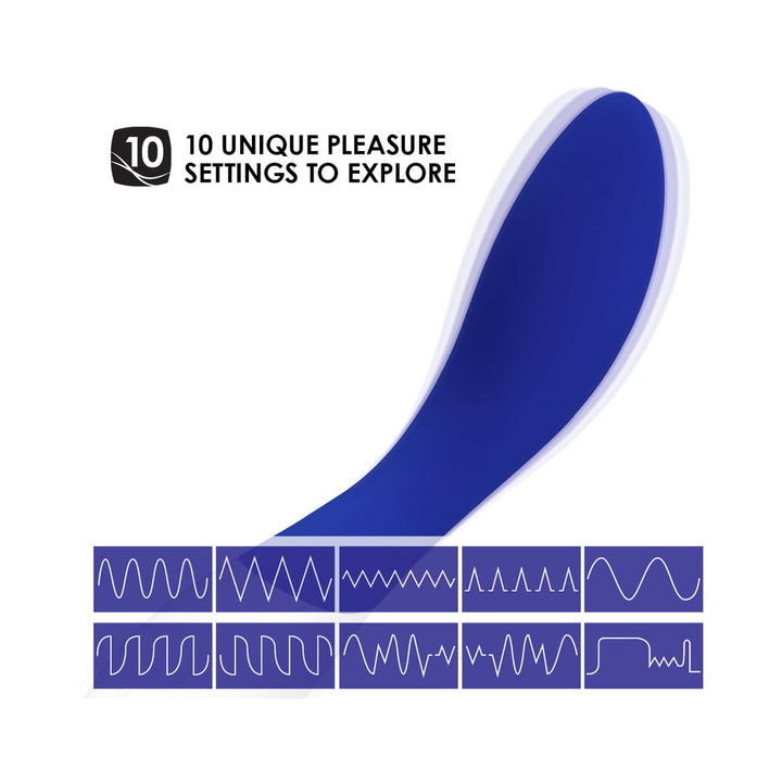 LELO MONA Wave Rechargeable G-Spot Vibrator Midnight Blue - Headshop.com