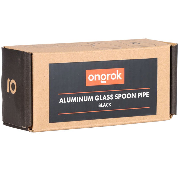 ONGROK Aluminum & Glass Spoon Pipe | 4.25"