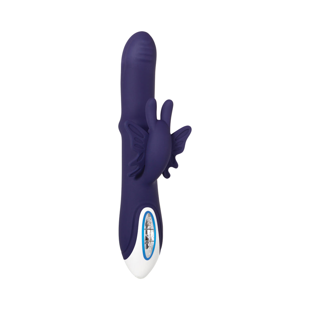 Evolved Put A Ring On It Rechargeable Silicone Dual Stimulator Blue - Headshop.com