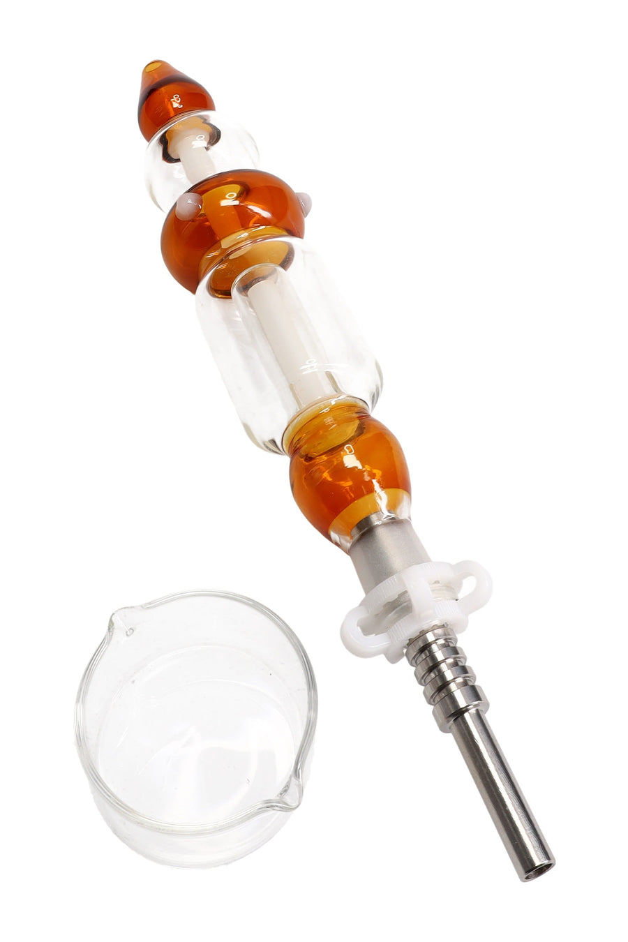 Colored Glass Dab Straw Kit “Color Pop” – 14.5 mm – Stainless Tip – 9½″ - Headshop.com