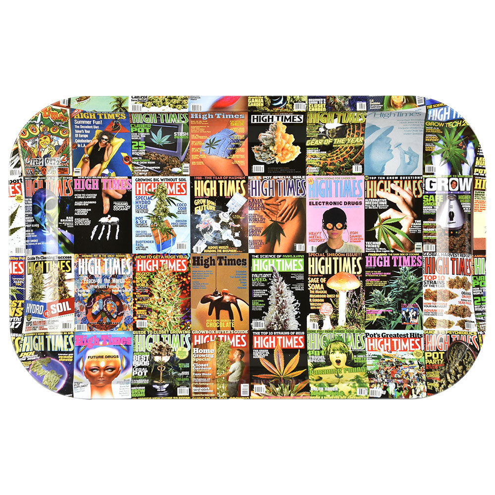 High Times x Pulsar Metal Rolling Tray w/ Lid - Covers Collage / 11" x 7" - Headshop.com