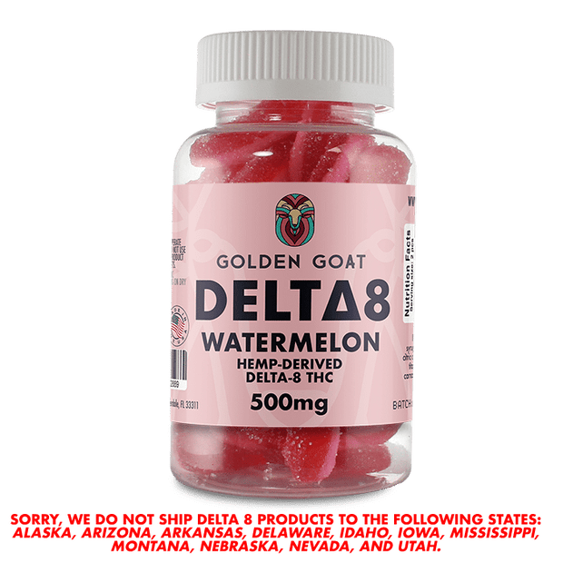 Delta 8 Gummies 500mg - Watermelon Rings - Headshop.com