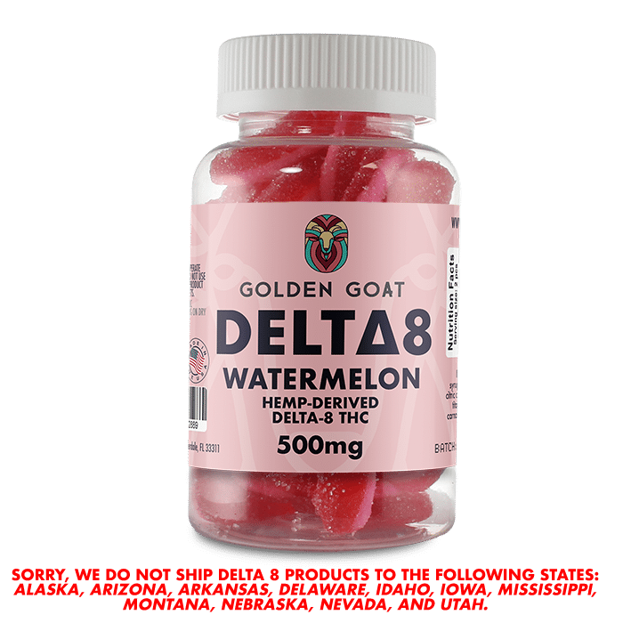 Delta 8 Gummies 500mg - Watermelon Rings - Headshop.com