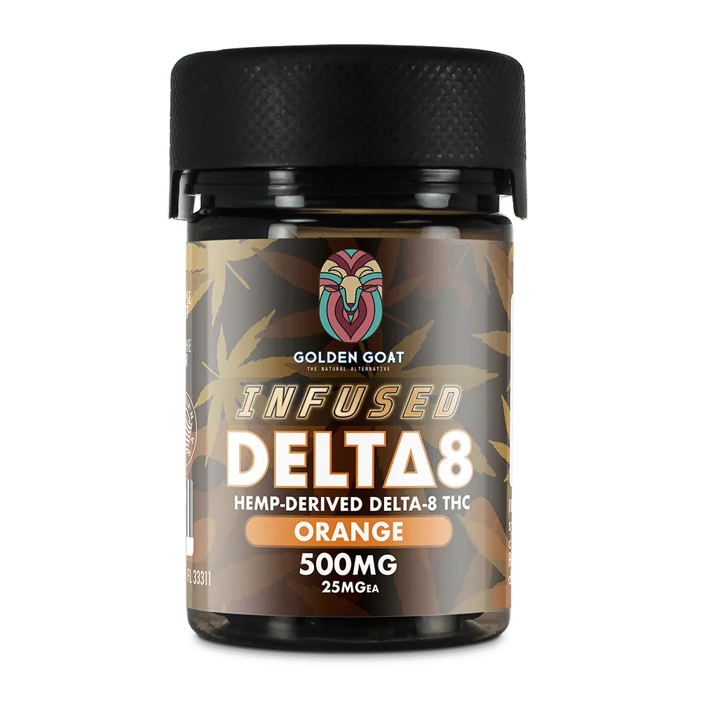 Infused Delta-8 Gummies, 500mg – Orange, 20ct - Headshop.com