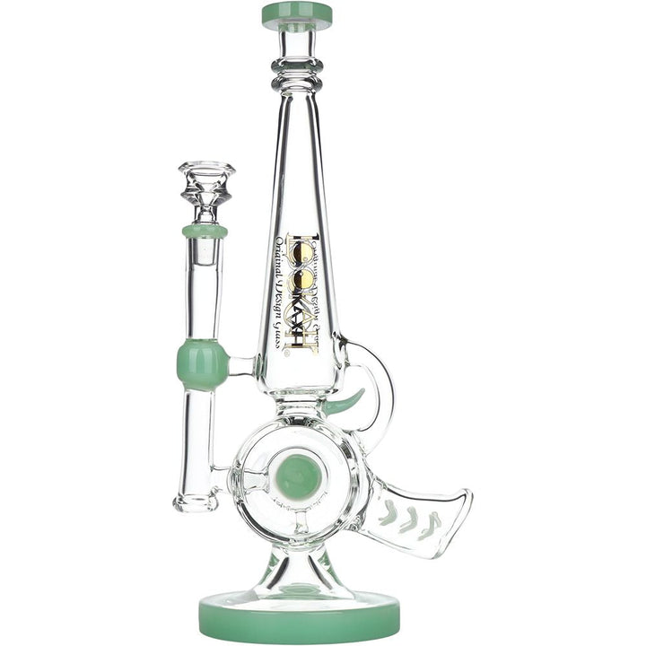 Lookah Glass Ray Gun Recycler Water Pipe - 12.5" / 14mm F / Colors Vary - Headshop.com