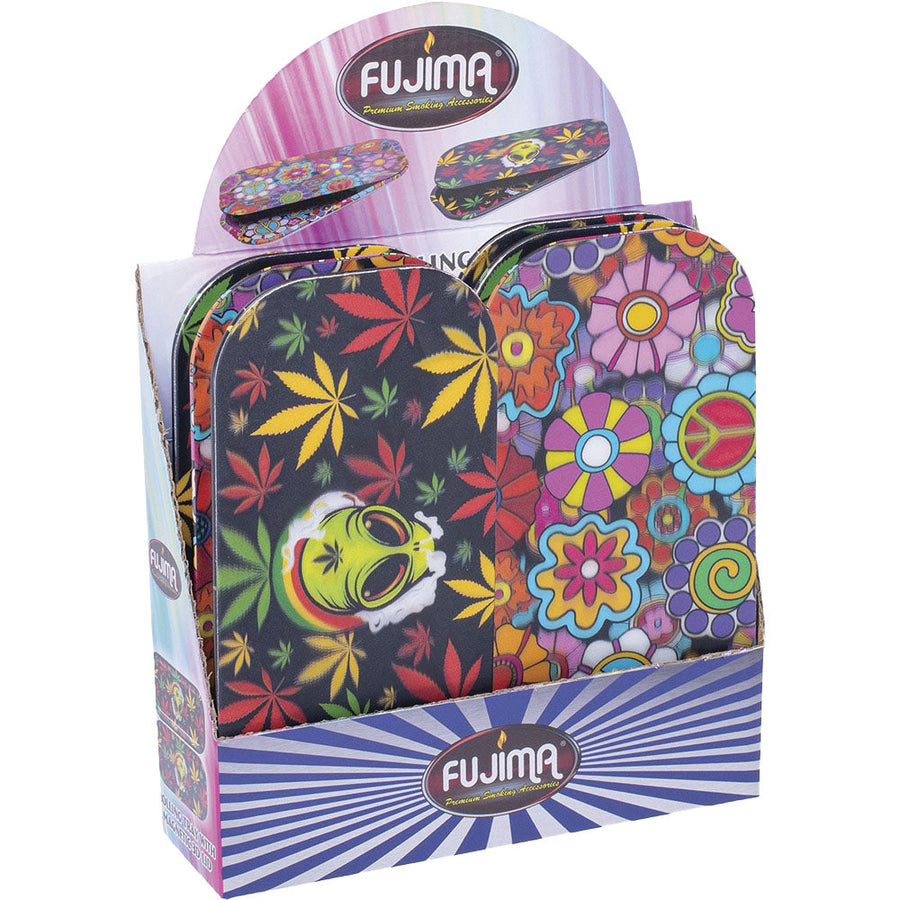 Fujima Rolling Tray w/ Magnetic 3D Lid | 8.25"x4" | Asst | 6pc Display - Headshop.com