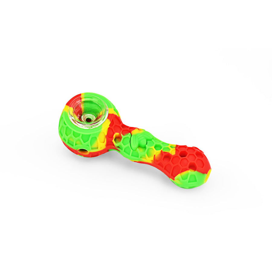 Ritual - 4'' Silicone Spoon Pipe - Rasta - Headshop.com