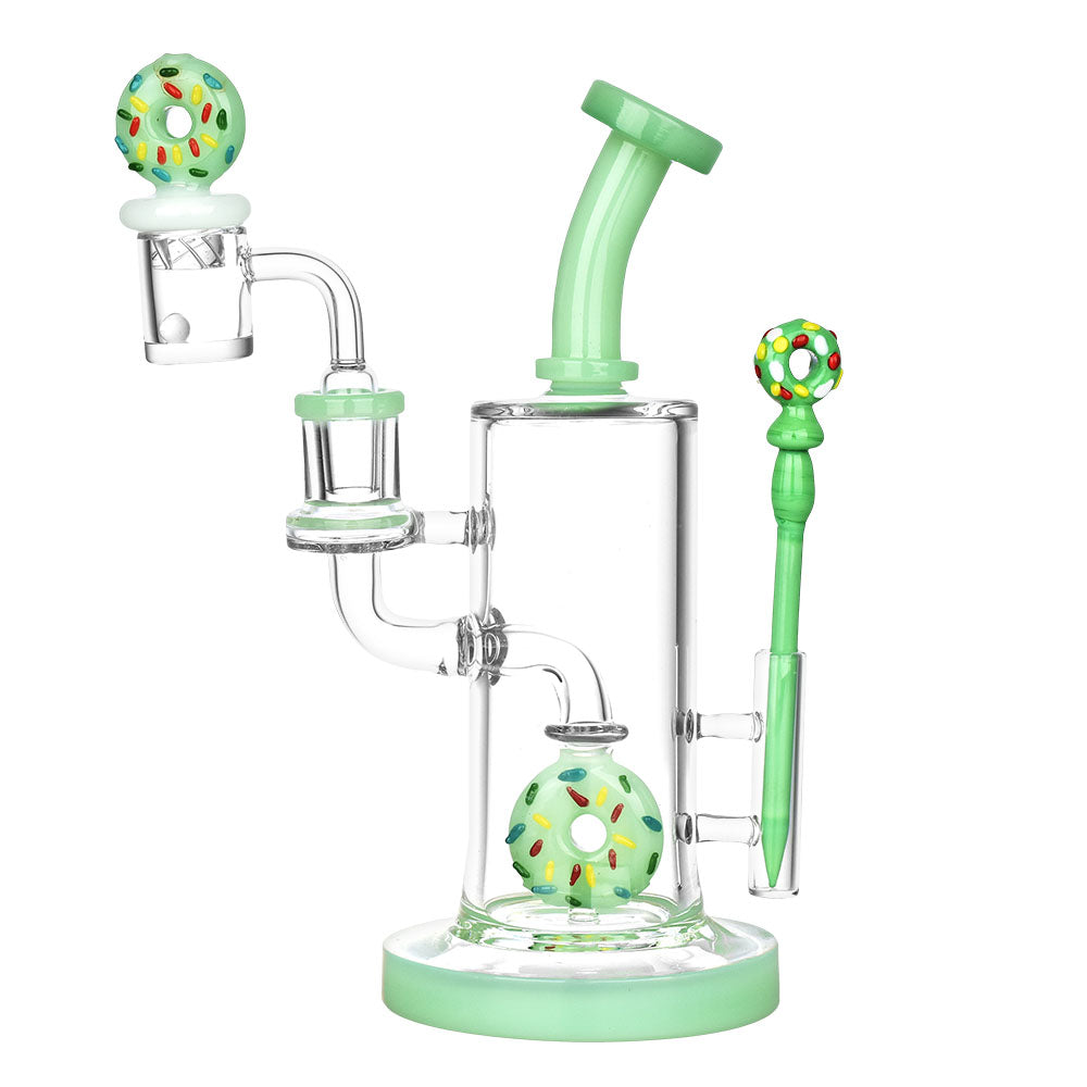 Pulsar Sprinkle Donut Dab Rig Set - 9"/14mm F / Colors Vary - Headshop.com