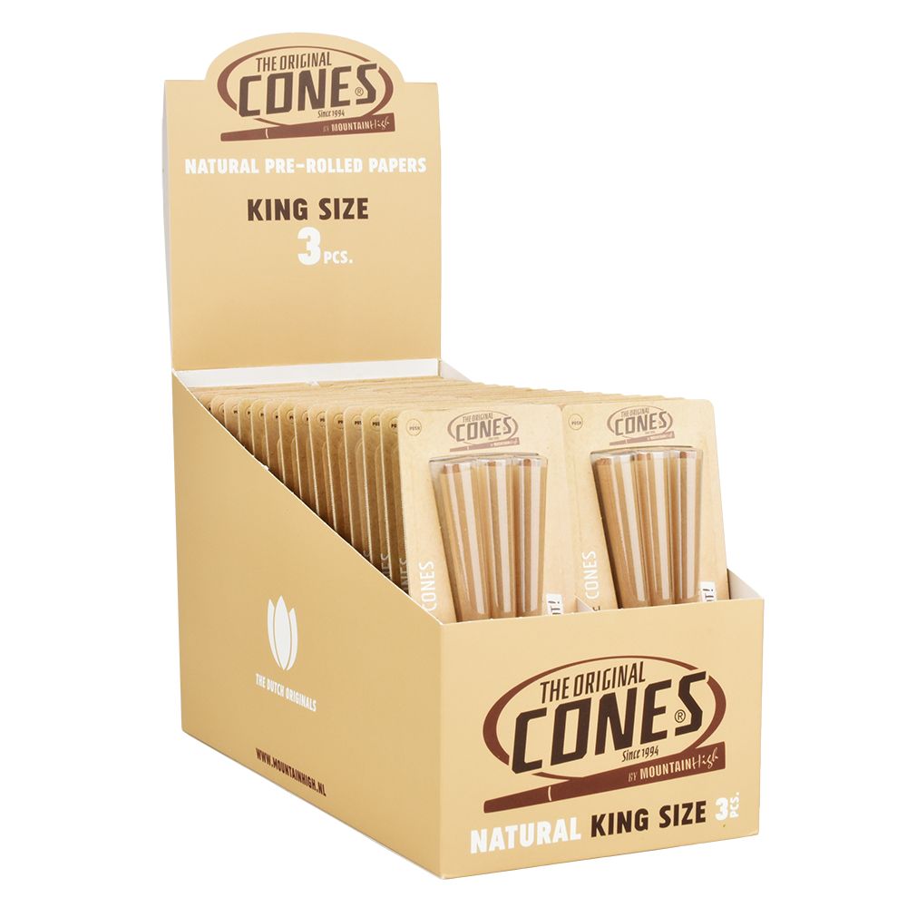 CONES by MountainHigh Pre-Rolled Cones | King Size | 3pc | 32pk Display - Headshop.com