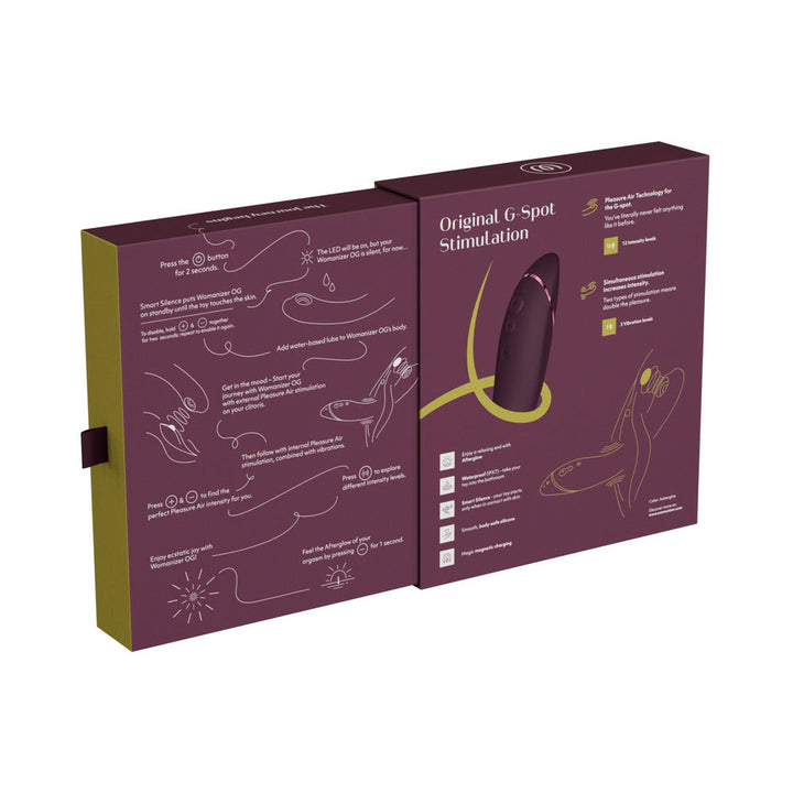 Womanizer OG Rechargeable G-Spot Pleasure Air Stimulator Aubergine - Headshop.com